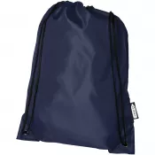 Granatowy - Plecak Oriole ze sznurkiem ściągającym z recyklowanego plastiku PET, 33 x 44 cm