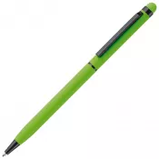 jasnozielony - Długopis aluminiowy Stylus gumowany