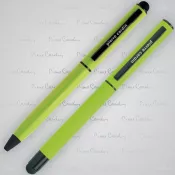 jasnozielony - Zestaw piśmienny touch pen, soft touch CELEBRATION Pierre Cardin