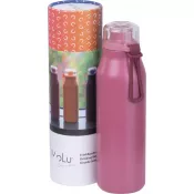 różowy - Butelka termiczna stalowa z recyklingu GRAND HAVEN MoLu 640 ml