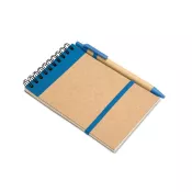 Notes A6 z długopisem 70 kartek gładkie SONORA Niebieski