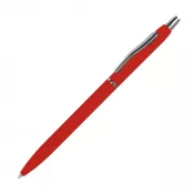 czerwony - Długopis metalowy - gumowany