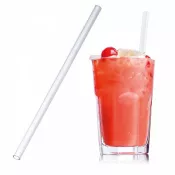 przeźroczysty - Słomka do napojów szklana 20 cm NELSON