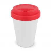 biało / czerwony - Filiżanka do kawy RPP z białym korpusem 250ml