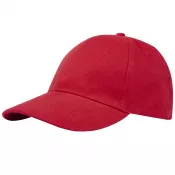 Czerwony - Trona 6 panelowa czapka GRS z recyklingu