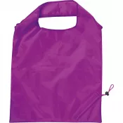 fioletowy - Składana torba poliestrowa na zakupy
