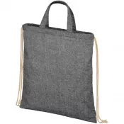 Czarny melanż - Plecak Pheebs bawełniany z recyklingu o gramaturze 210 g/m², 38 x 42 cm
