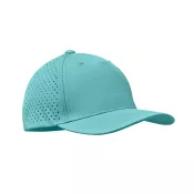 Czapka z daszkiem sportowa 5-panelowa 130 g/m² CAPO Turkusowy