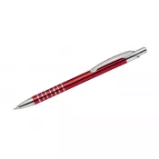 czerwony - Długopis reklamowy metalowy RING