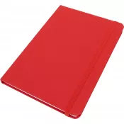 czerwony - Notatnik A5 w linie z materiałów z recyklingu DOMINIK