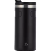 czarny - Kubek termiczny ze stali z recyklingu 450 ml SILVIO