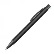 czarny - Długopis reklamowy plastikowy z metalowym klipem
