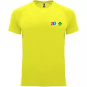 Fluor Yellow - Bahrain sportowa koszulka dziecięca z krótkim rękawem
