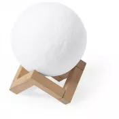 biały - Głośnik bezprzewodowy 3W "księżyc", lampki LED