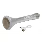srebrny - Mikrofon karaoke Bluetooth CHOIR