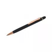 czarny - Długopis aluminiowy DIORI w wykończeniem soft touch