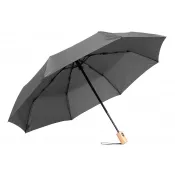 szary - Automatyczny, wiatroodporny parasol kieszonkowy CALYPSO