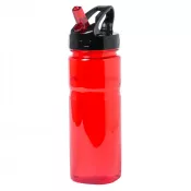 czerwony - Butelka sportowa 650 ml