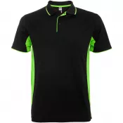 Czarny-Limonka - Montmelo koszulka polo unisex z krótkim rękawem