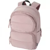 Dusty Pink - Puffer plecak na laptopa o przekątnej 15,6 cali o pojemności 18 l wykonany z materiałów z recyclingu z certyfikatem GRS
