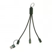 ciemno zielony - Rafob brelok kabel ładujący USB