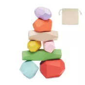 Kamienie do układania drewniane 8 szt. DOLMEN Bezowy