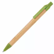 zielony - Długopis bambusowy Halle