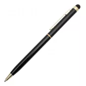 czarny - Długopis aluminiowy Touch Tip Gold