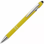 żółty - Długopis plastikowy touch pen