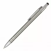 grafitowy - Długopis reklamowy metalowy BOND Touch Pen