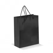 czarny - Papierowa torba średnia 24x30x10 cm