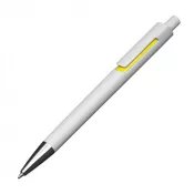żółty - Długopis reklamowy plastikowy 13537