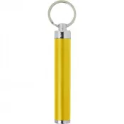 żółty - Brelok do kluczy latarka LED z podświetlanym logo