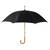 Parasol automatyczny 23,5" z drewnianą rączką CUMULI Czarny