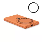 Powerbank magnetyczny 5000 mAh 15W z aluminium PAWTT Pomaranczowy
