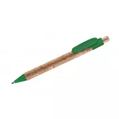 zielony - Długopis z naturalnego korka KORTE