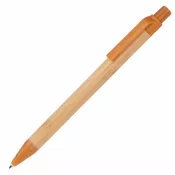 pomarańczowy - Długopis bambusowy Halle