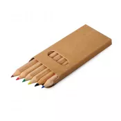 brązowy - Zestaw małych kredek 9 cm