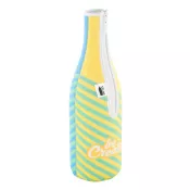 biały - VinoPrint pokrowiec chłodzący na butelkę wina RPET