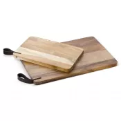 drewniany - zestaw dwóch akacjowych desek do krojenia