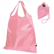 różowy - Składana torba poliestrowa na zakupy
