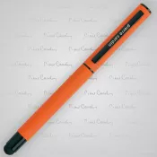 pomarańczowy - Pióro kulkowe touch pen, soft touch CELEBRATION Pierre Cardin