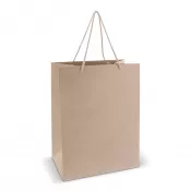 brązowy - Papierowa torba 30x40x20 cm z uchwytami ze sznurka 120g/m² 