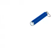 niebieski - Brelok do kluczy latarka LED z podświetlanym logo