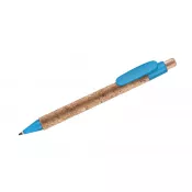 błękitny - Długopis z naturalnego korka KORTE