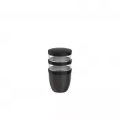 Czarny - Mepal Ellipse 3-częściowy izolowany pojemnik na lunch o pojemności 500 ml + 2 x 200 ml