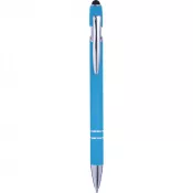 błękitny - Długopis z touch pen-em