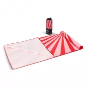 czerwony - Szybkoschnący ręcznik plażowy R-PET 100×180 cm, sublimacja