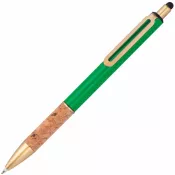 zielony - Długopis metalowy touch pen CAPRI