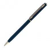 niebieski - Metalowy długopis Slim